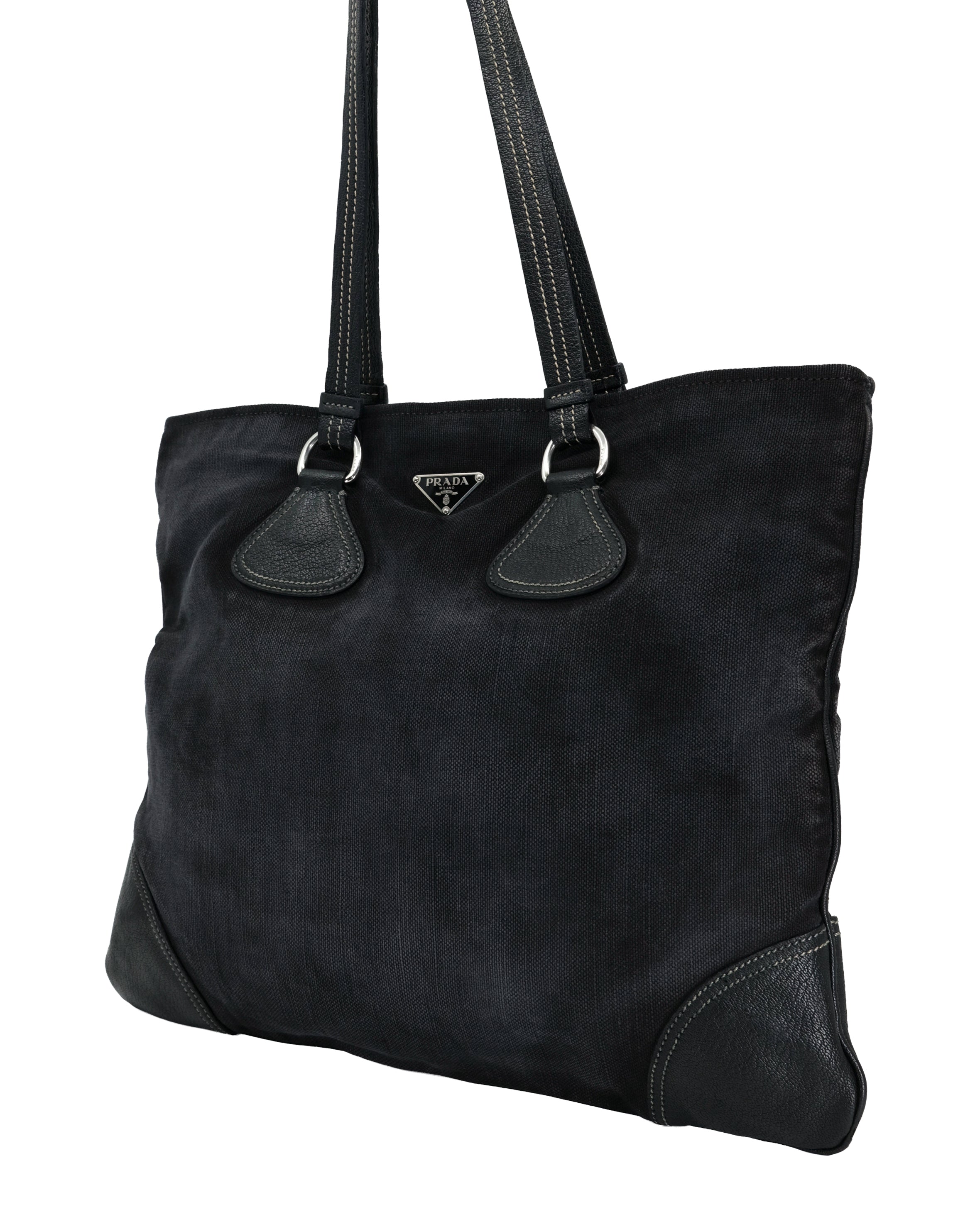 PRADA DENIM WASHED BAG