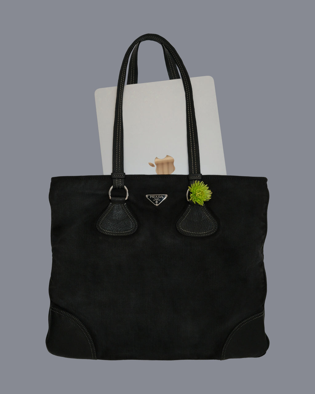 PRADA DENIM WASHED BAG
