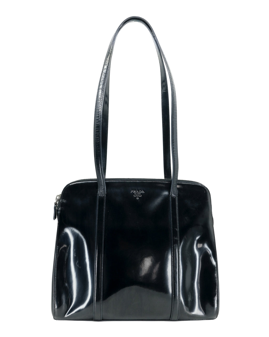 PRADA PATENT LEATHER SHOULDER BAG