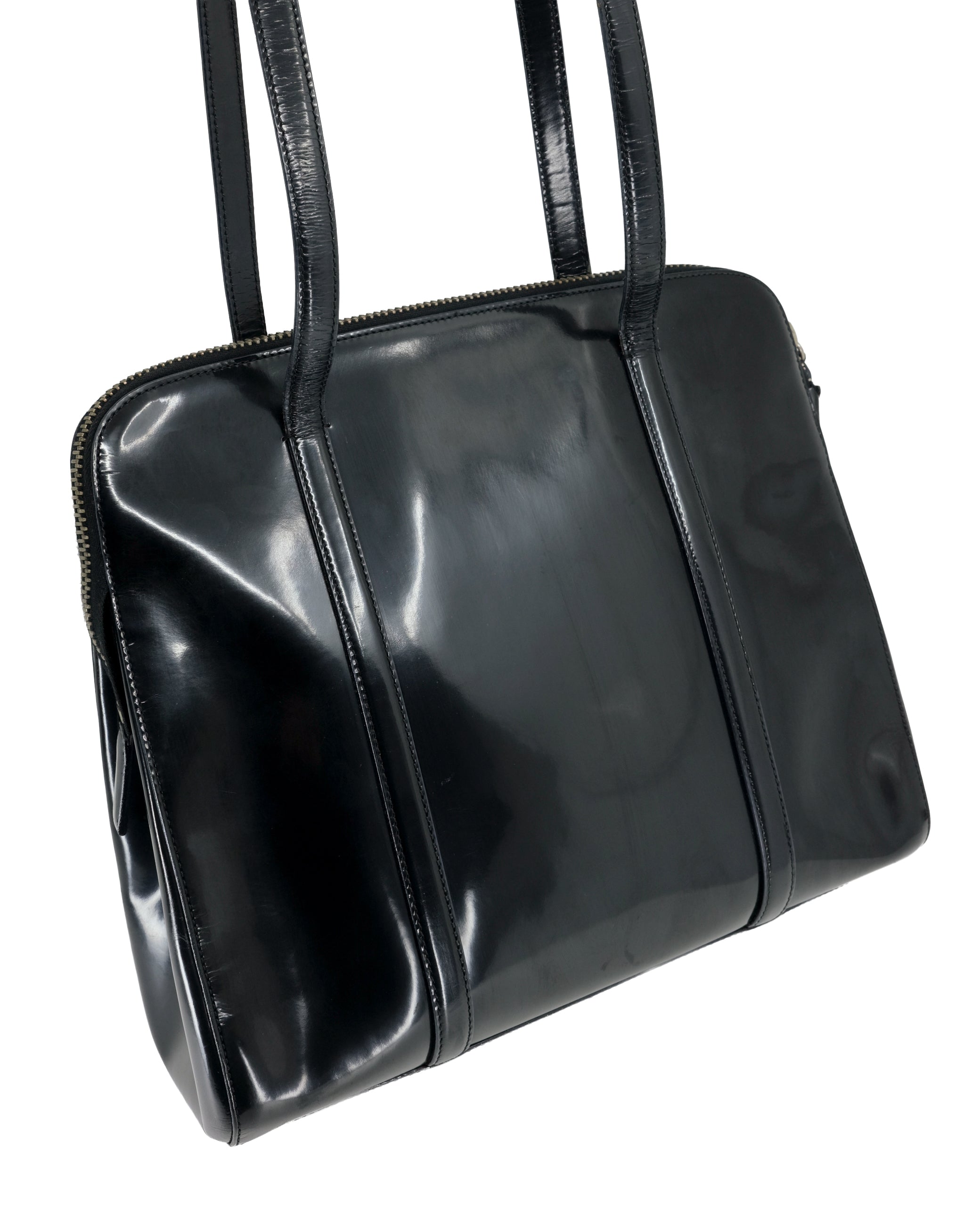 PRADA PATENT LEATHER SHOULDER BAG
