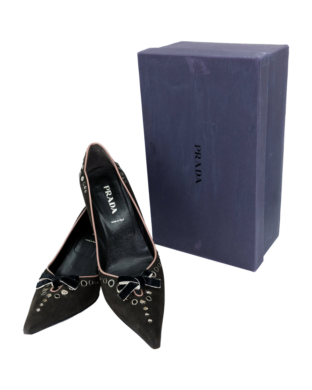 PRADA KITTEN HEELS 38.5EU 8US