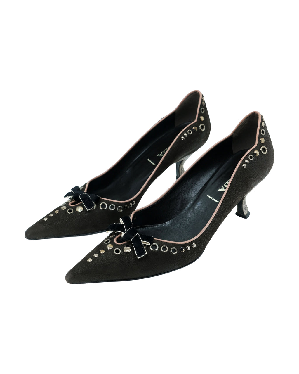 PRADA KITTEN HEELS 38.5EU 8US