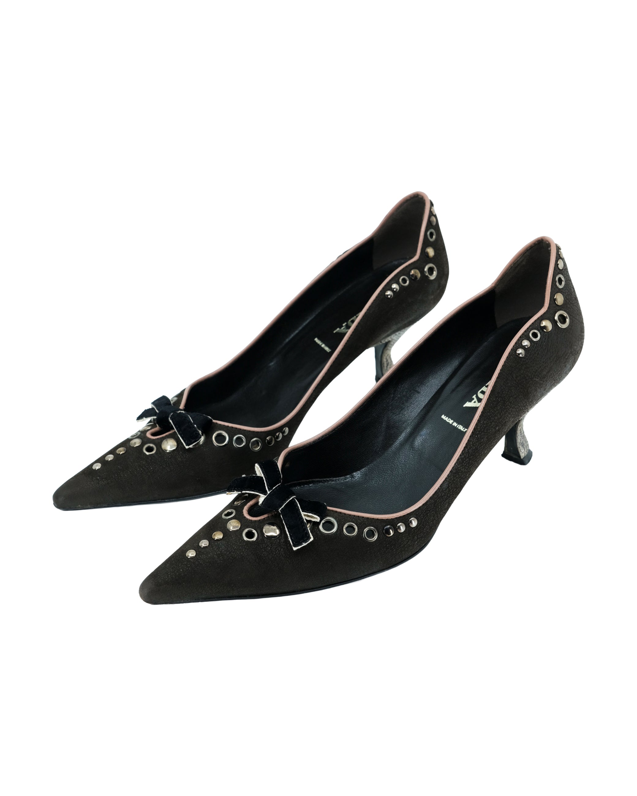PRADA KITTEN HEELS 38.5EU 8US
