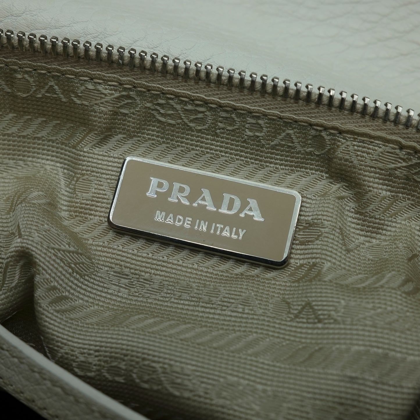 2003 Prada Vitello Metal Bar Clutch/Crossbody bag