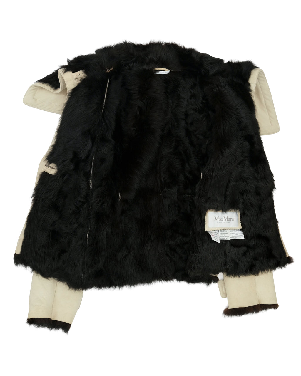 MAX MARA LEATHER & FUR JACKET (S)