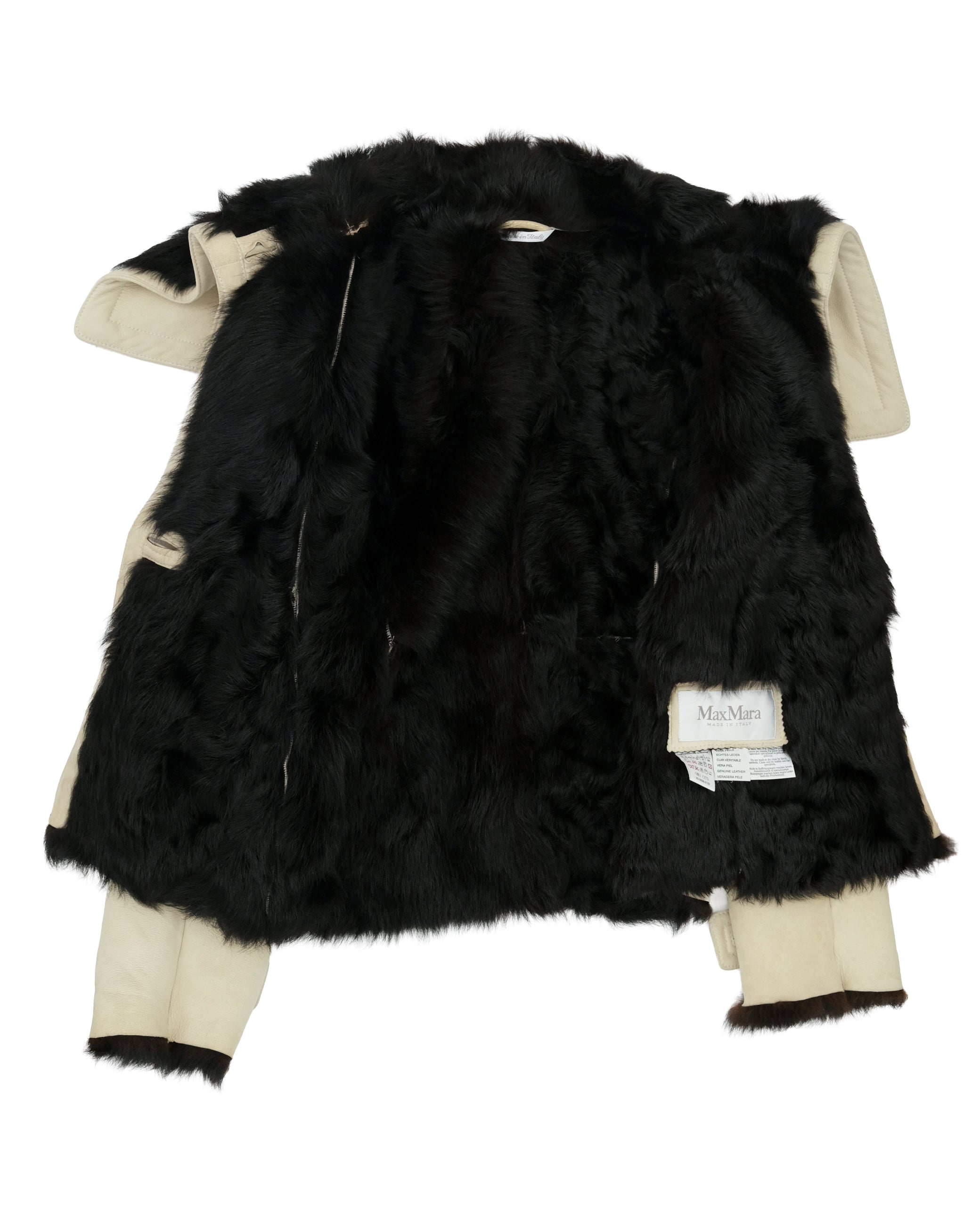 MAX MARA LEATHER & FUR JACKET (S)