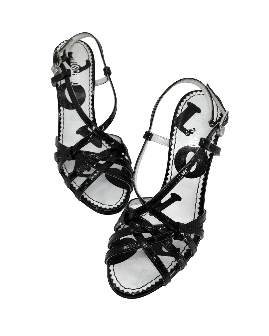 MOSCHINO PATENT LEATHER PLATFORMS 36