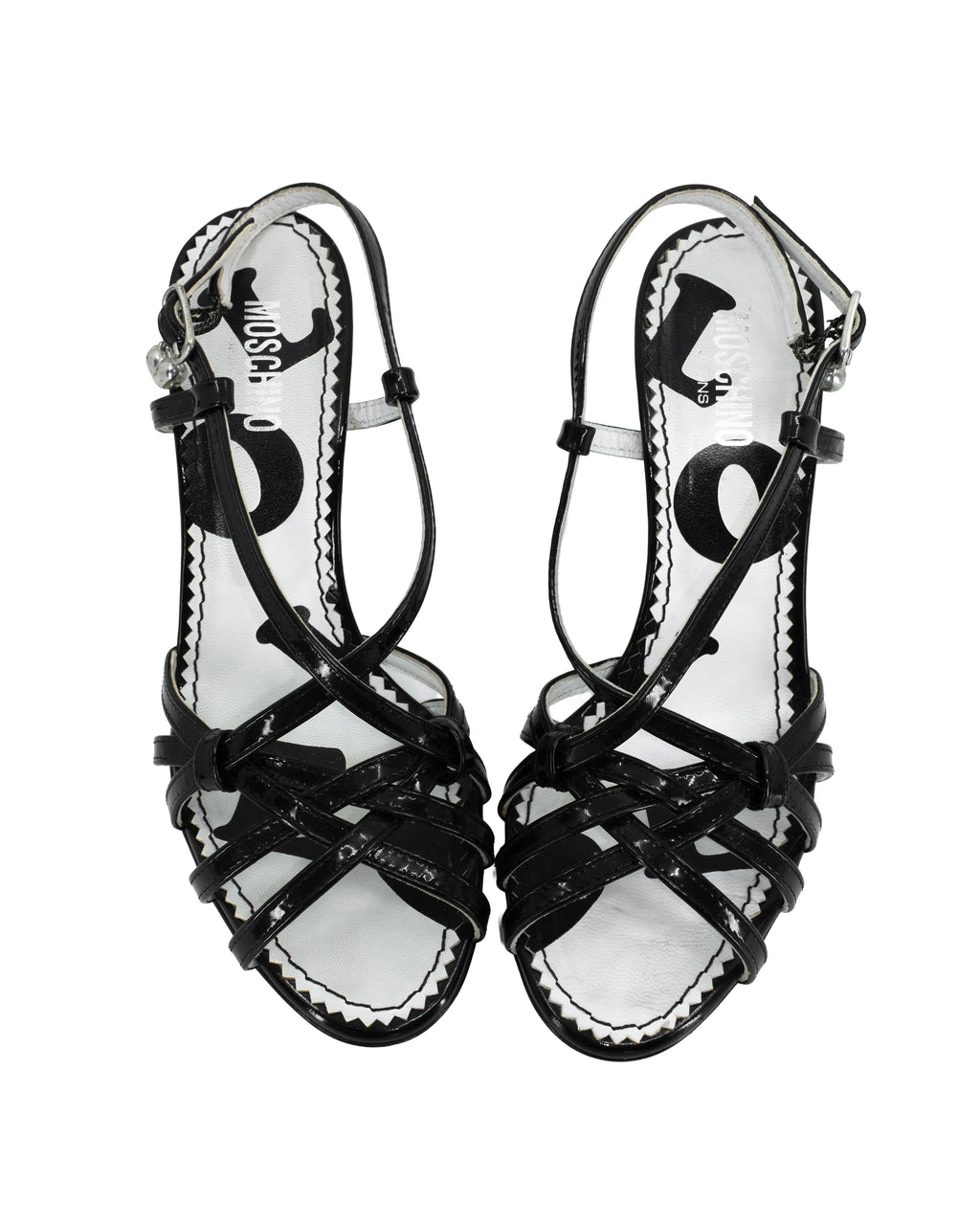 MOSCHINO PATENT LEATHER PLATFORMS 36