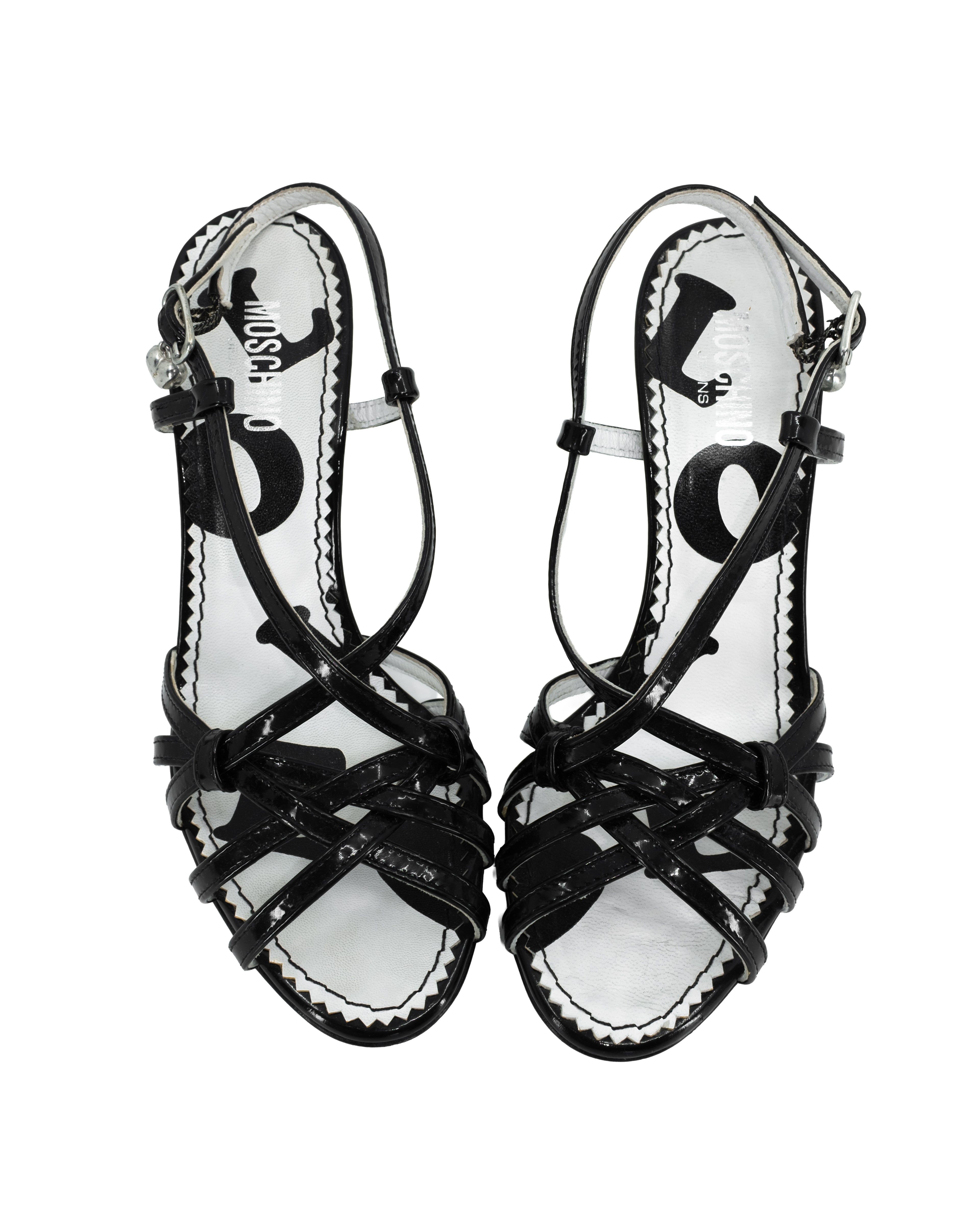MOSCHINO PATENT LEATHER PLATFORMS 36