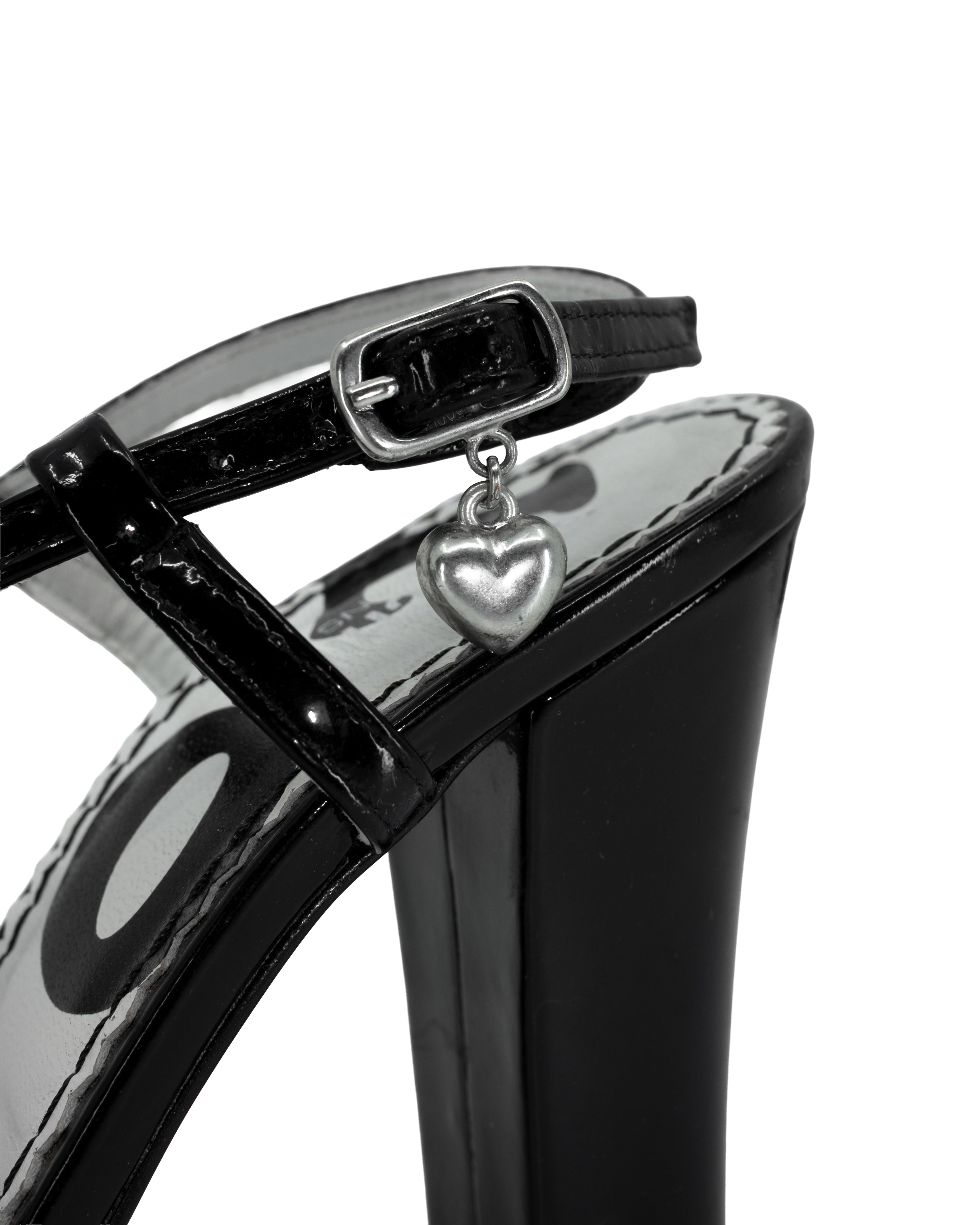 MOSCHINO PATENT LEATHER PLATFORMS 36