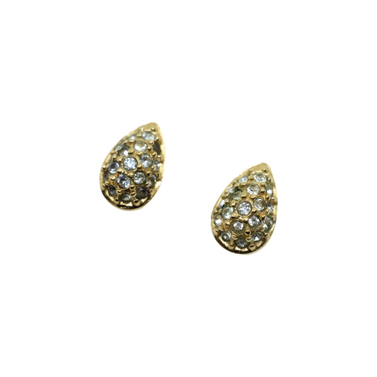 Christian Dior golden teardrop earrings