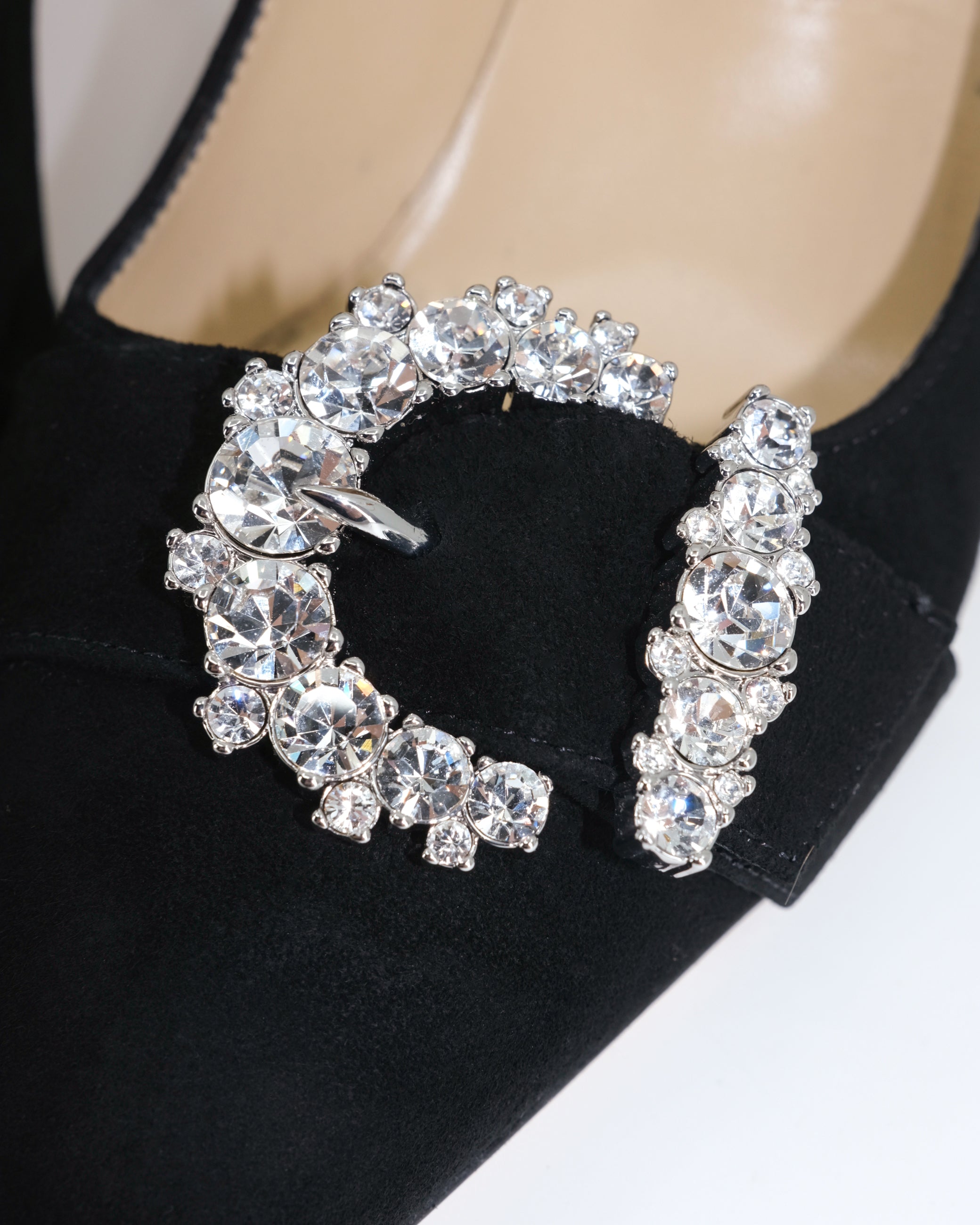 JIMMY CHOO CHERI CRYSTAL-BUCKLE PUMPS 38
