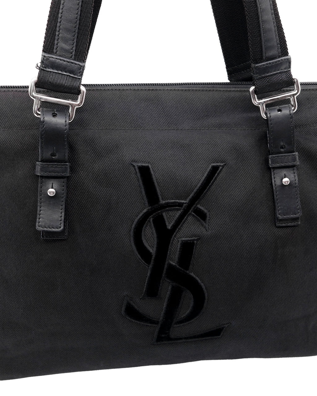 YVES SAINT LAURENT CANVAS SHOULDER BAG