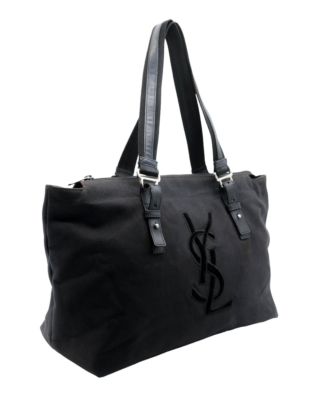 YVES SAINT LAURENT CANVAS SHOULDER BAG