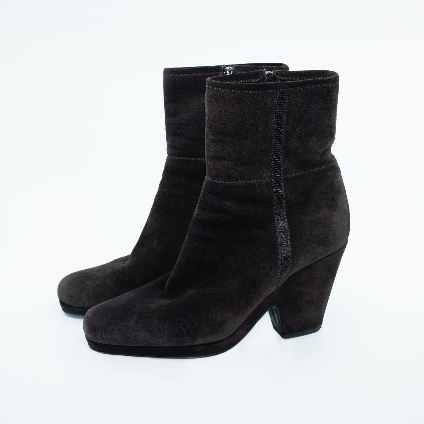 Prada Sport Suede Mid-Calf Sock Boots (38)