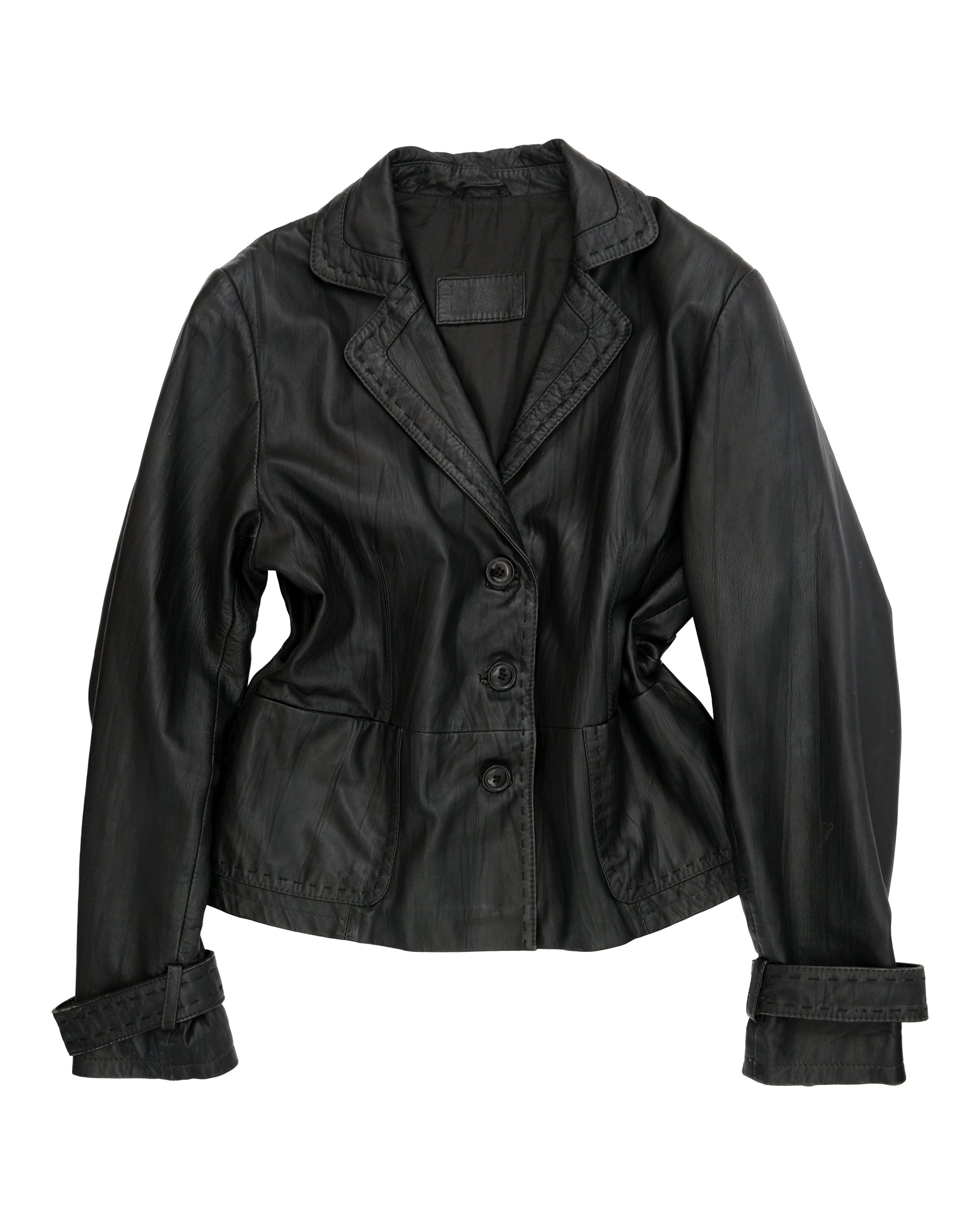 VINTAGE LEATHER JACKET (S/M)