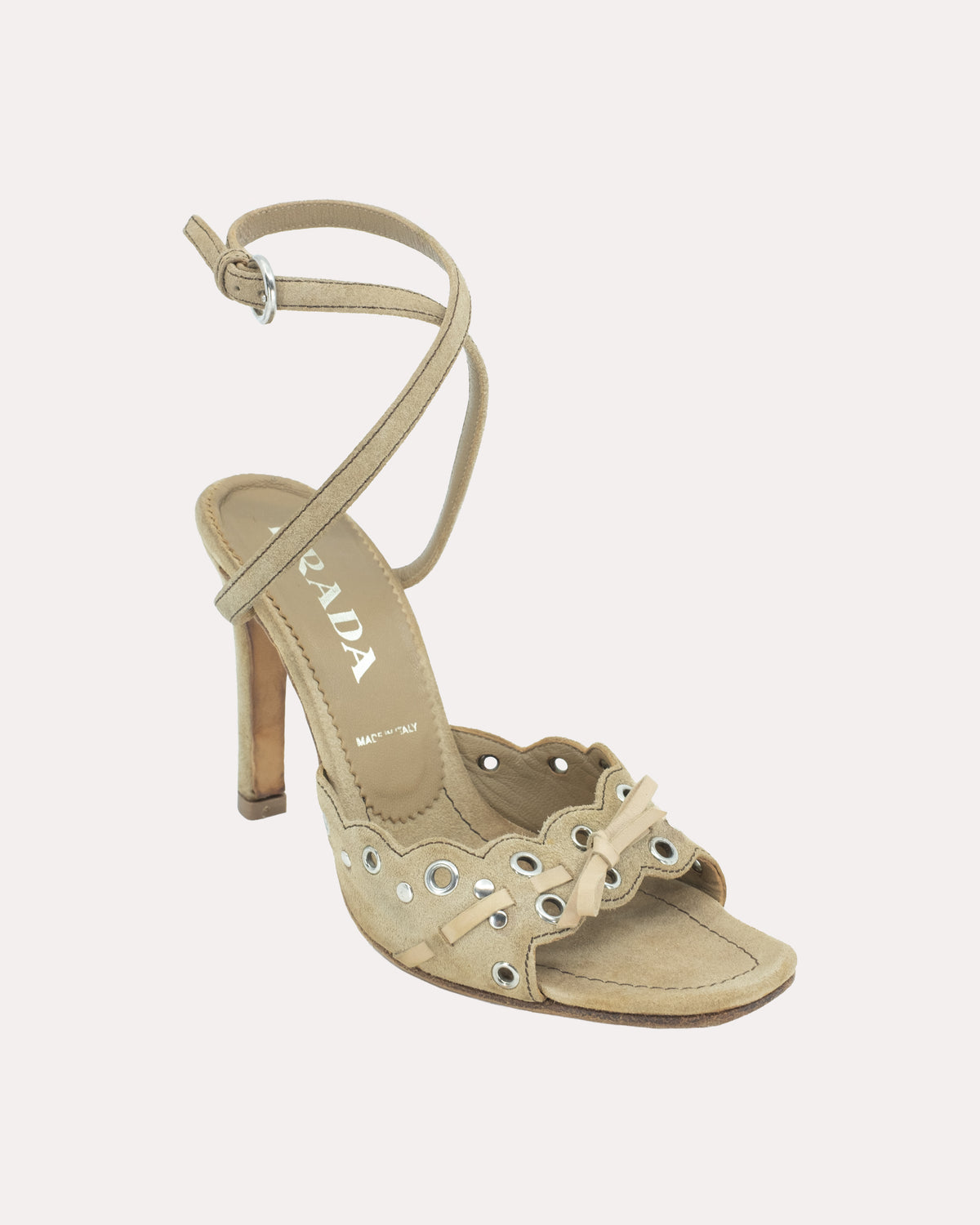 PRADA SUEDE HEELS 37.5