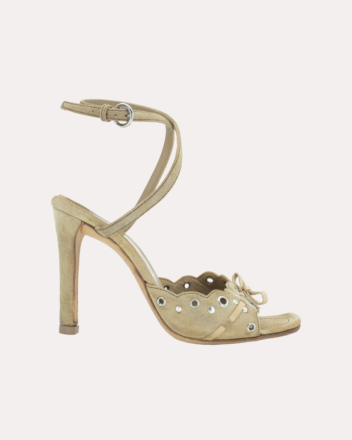 PRADA SUEDE HEELS 37.5