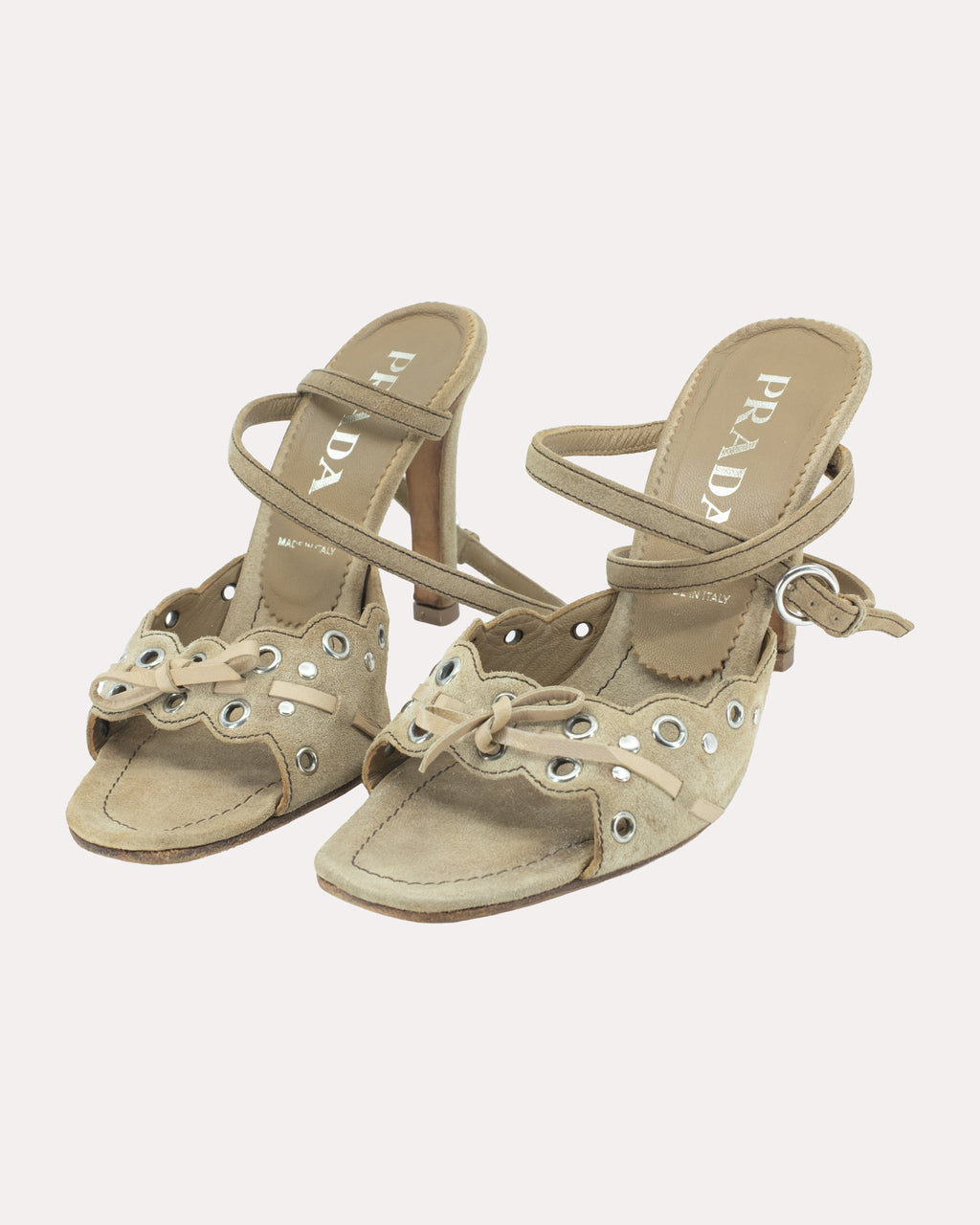 PRADA SUEDE HEELS 37.5