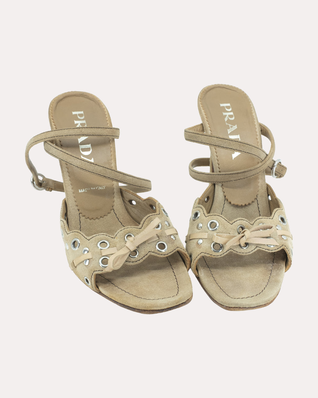 PRADA SUEDE HEELS 37.5