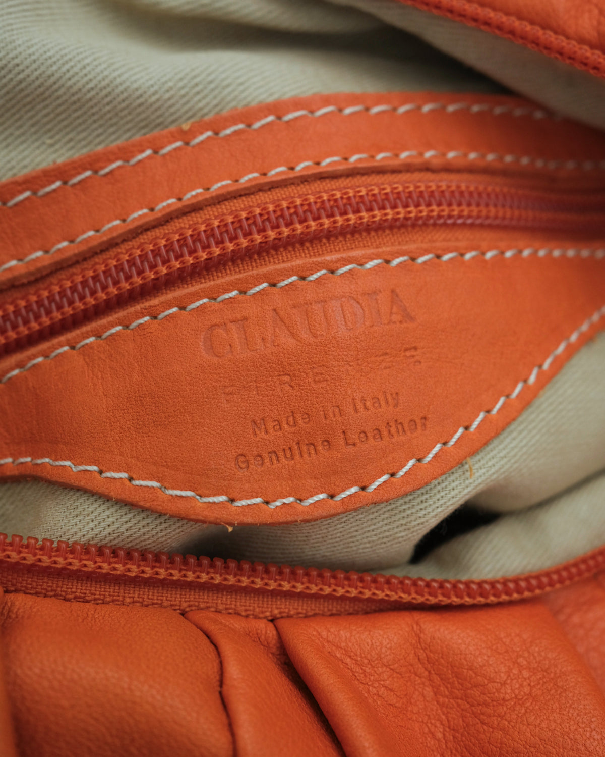 CLAUDIA FIRENZE LEATHER SHOULDER BAG