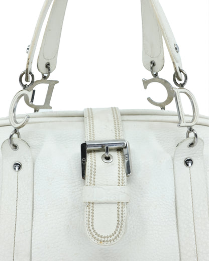 CHRISTIAN DIOR SATCHEL BAG (WHITE)