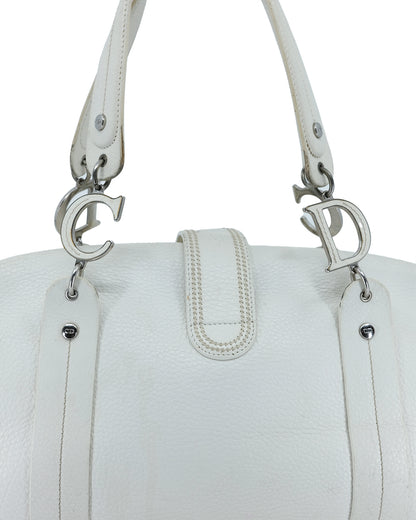 CHRISTIAN DIOR SATCHEL BAG (WHITE)