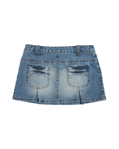 DENIM MINI SKIRT (S)