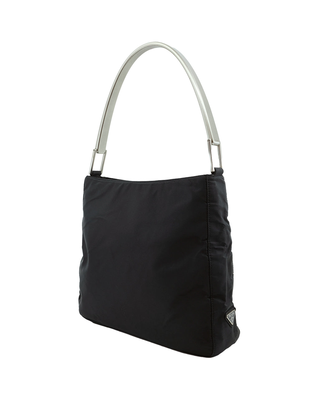 PRADA METAL HANDLE NYLON BAG
