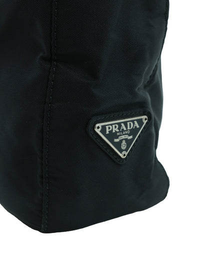 PRADA METAL HANDLE NYLON BAG