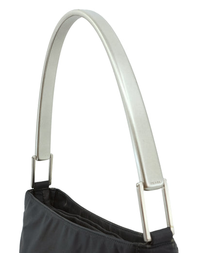 PRADA METAL HANDLE NYLON BAG