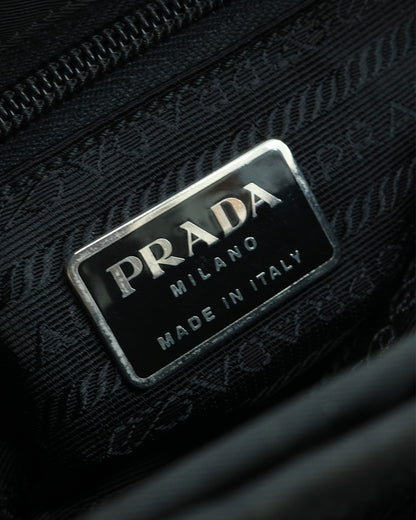 PRADA METAL HANDLE NYLON BAG