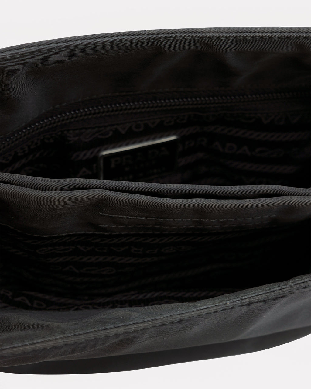 PRADA METAL HANDLE NYLON BAG