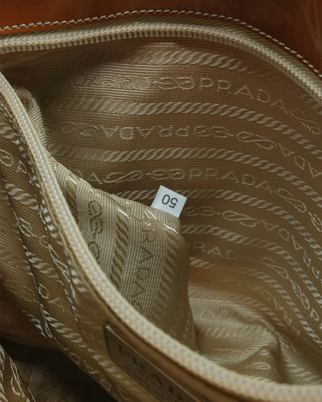 PRADA BEIGE NYLON SHOULDER BAG