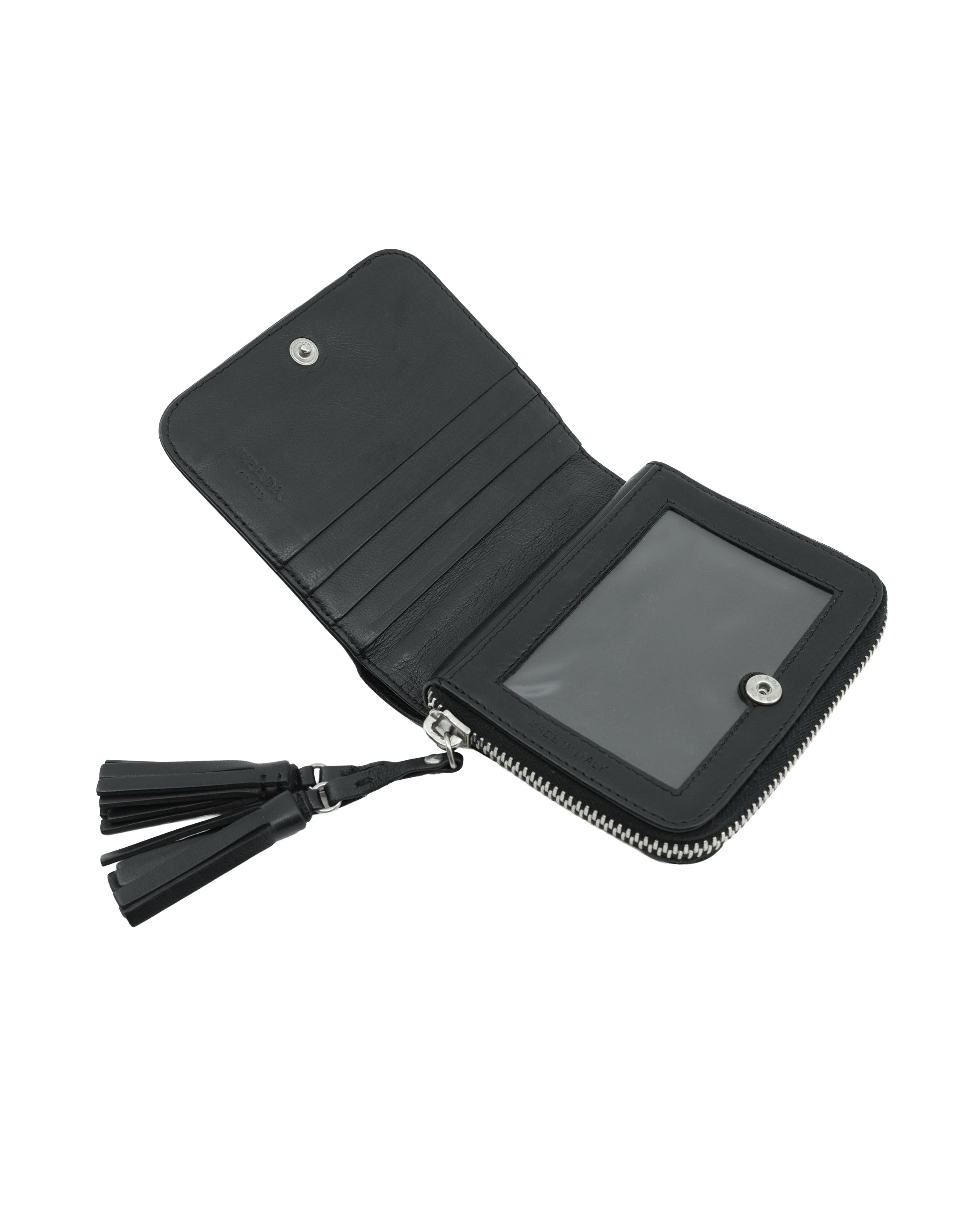 PRADA STUDS LEATHER WALLET
