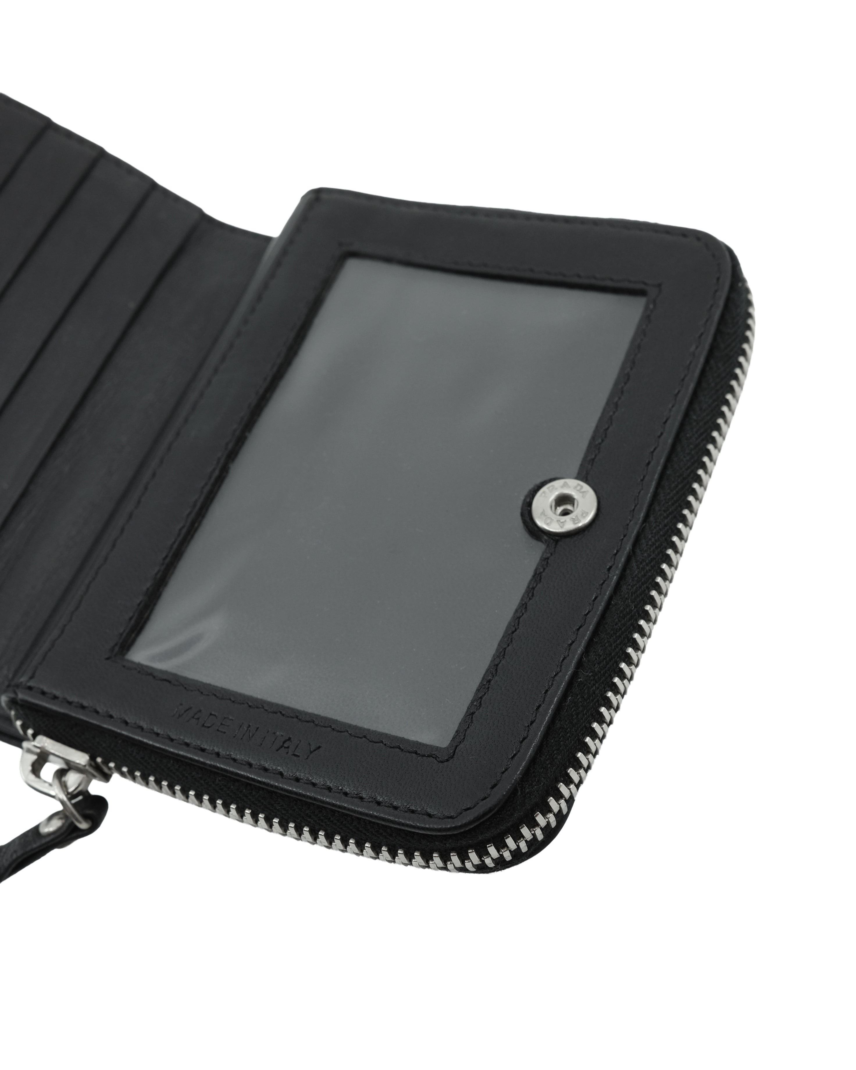 PRADA STUDS LEATHER WALLET