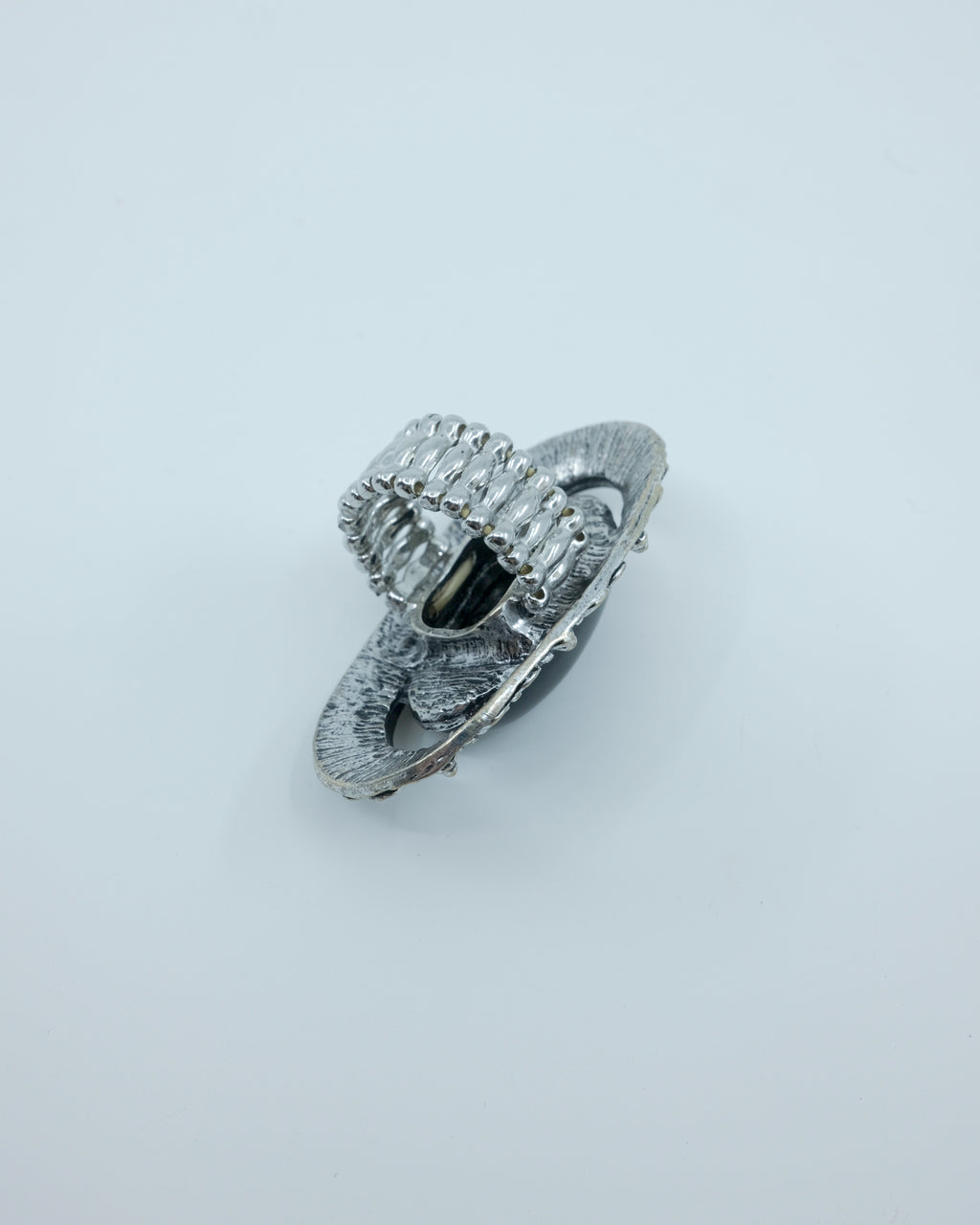 ANILLO CON PIEDRA NEGRA (ELÁSTICO)