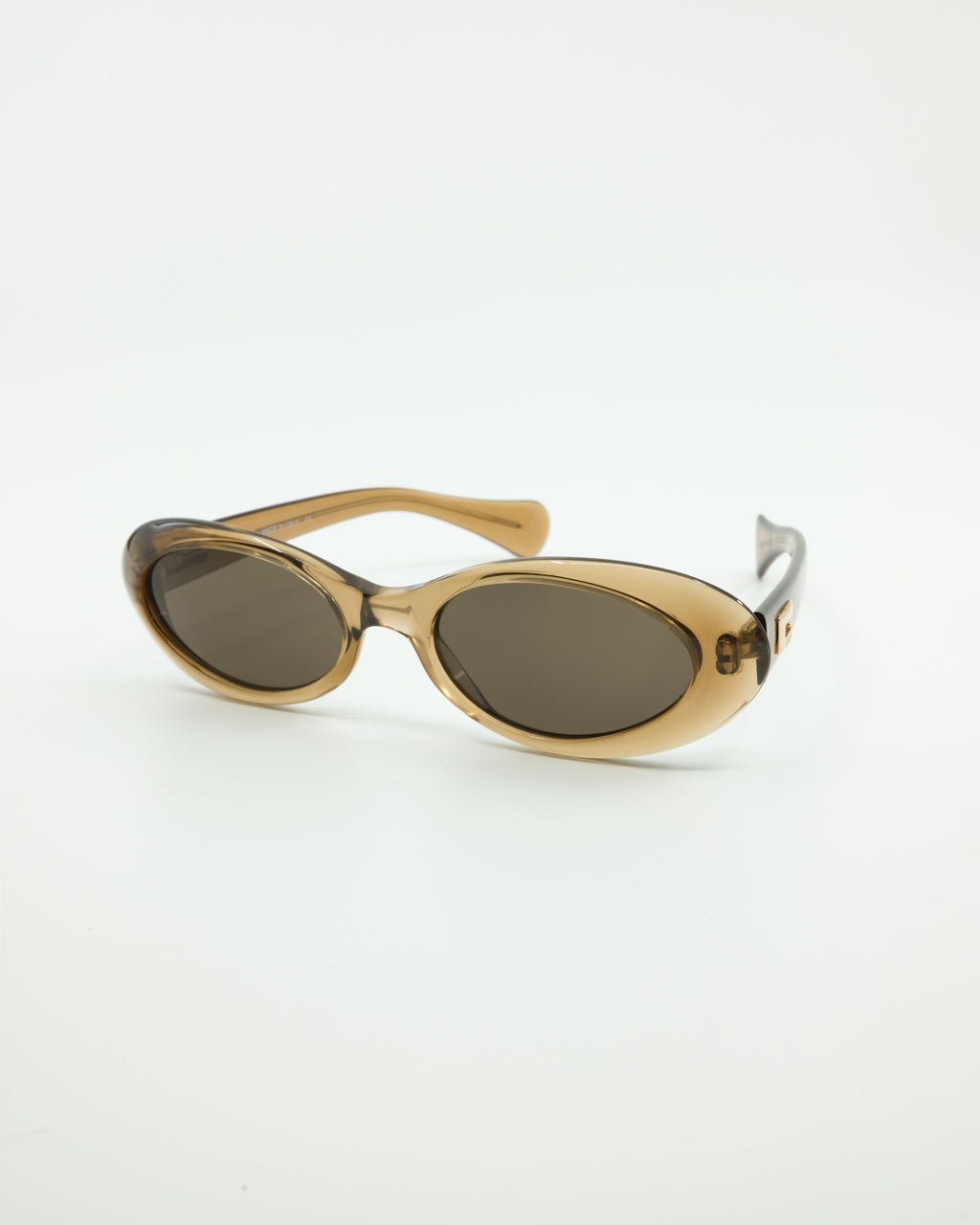 90'S GUCCI OVAL SUNGLASSES BROWN