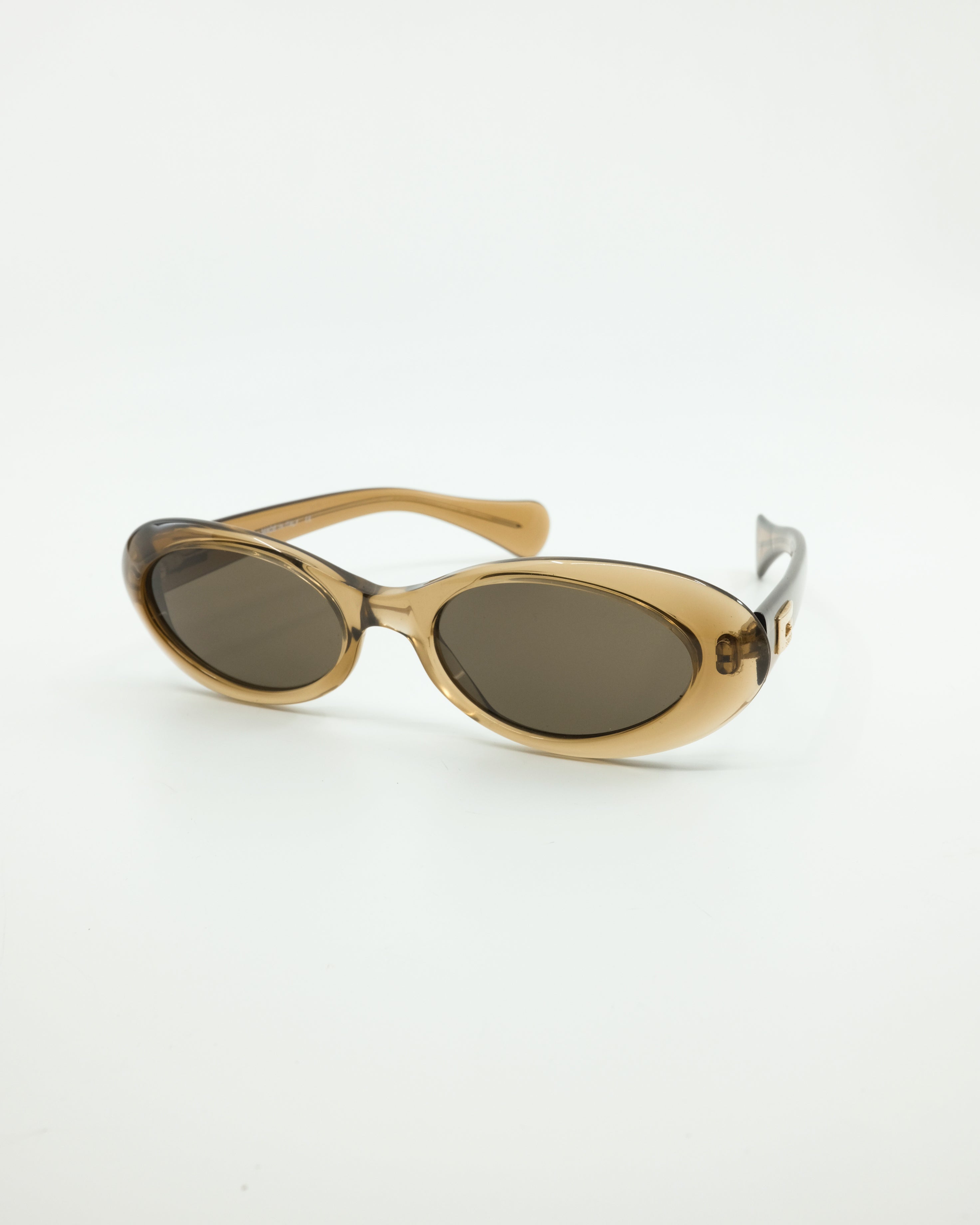 90'S GUCCI OVAL SUNGLASSES BROWN