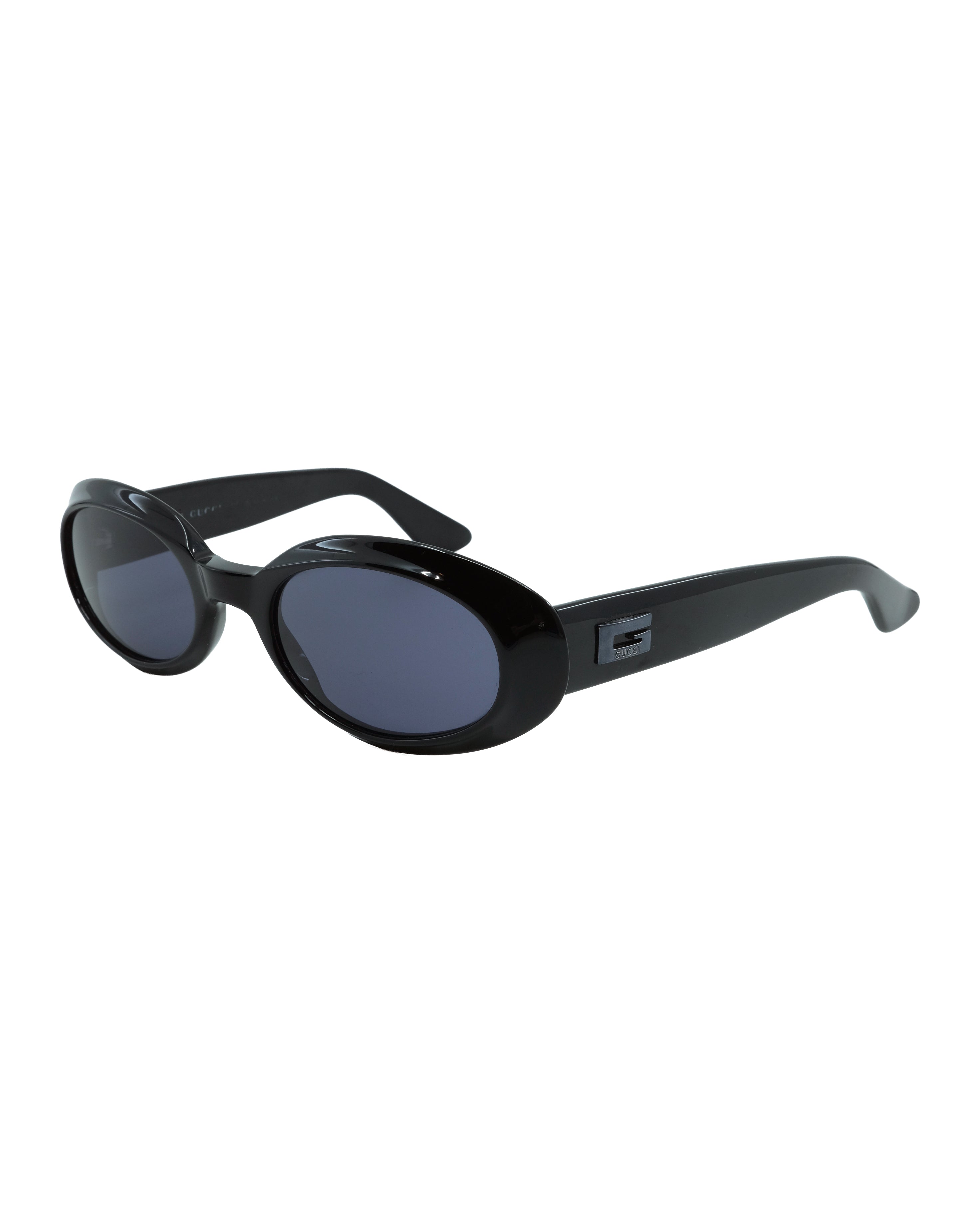 90'S GUCCI OVAL SUNGLASSES BLACK