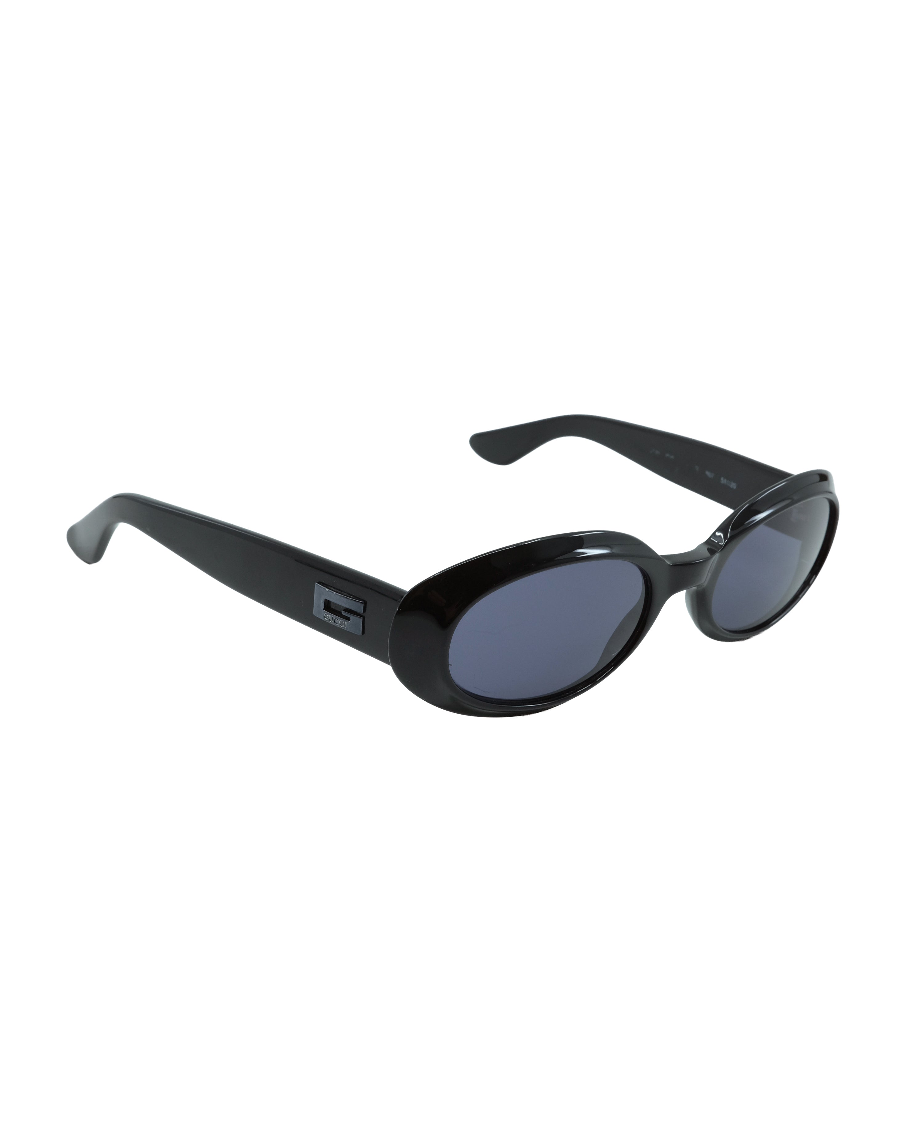 90'S GUCCI OVAL SUNGLASSES BLACK