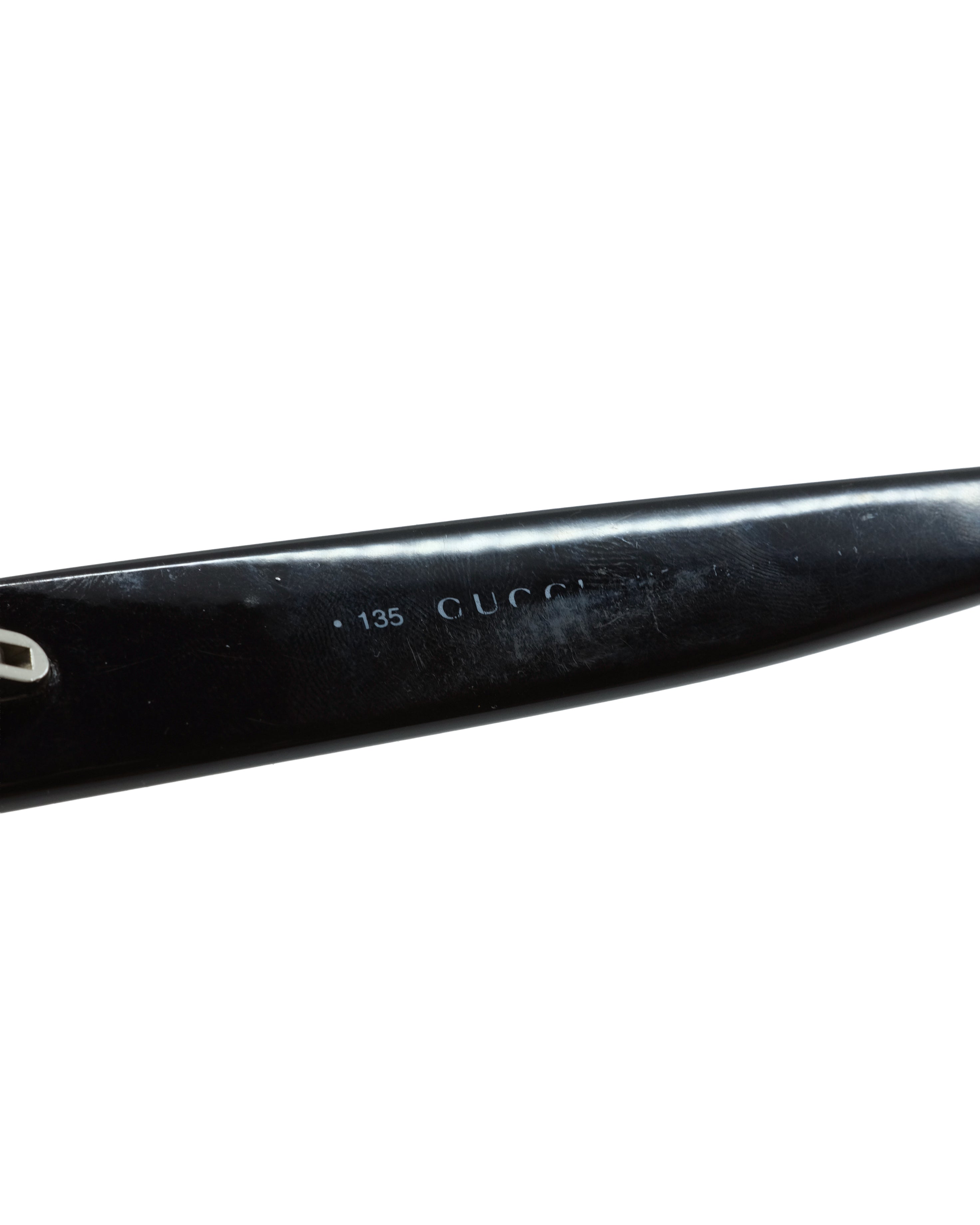 90'S GUCCI OVAL SUNGLASSES BLACK