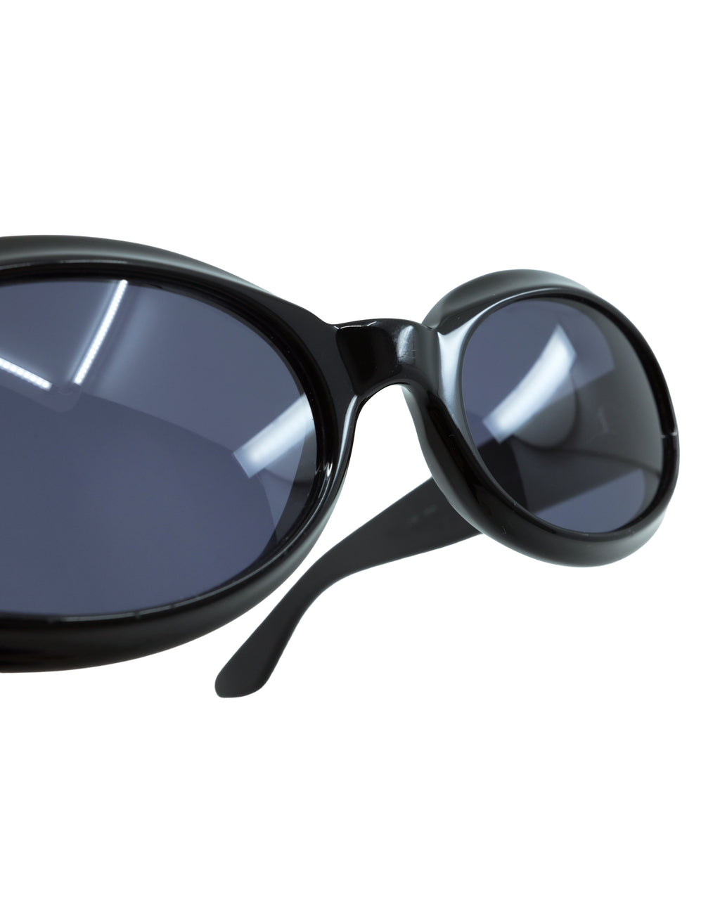 90'S GUCCI OVAL SUNGLASSES BLACK