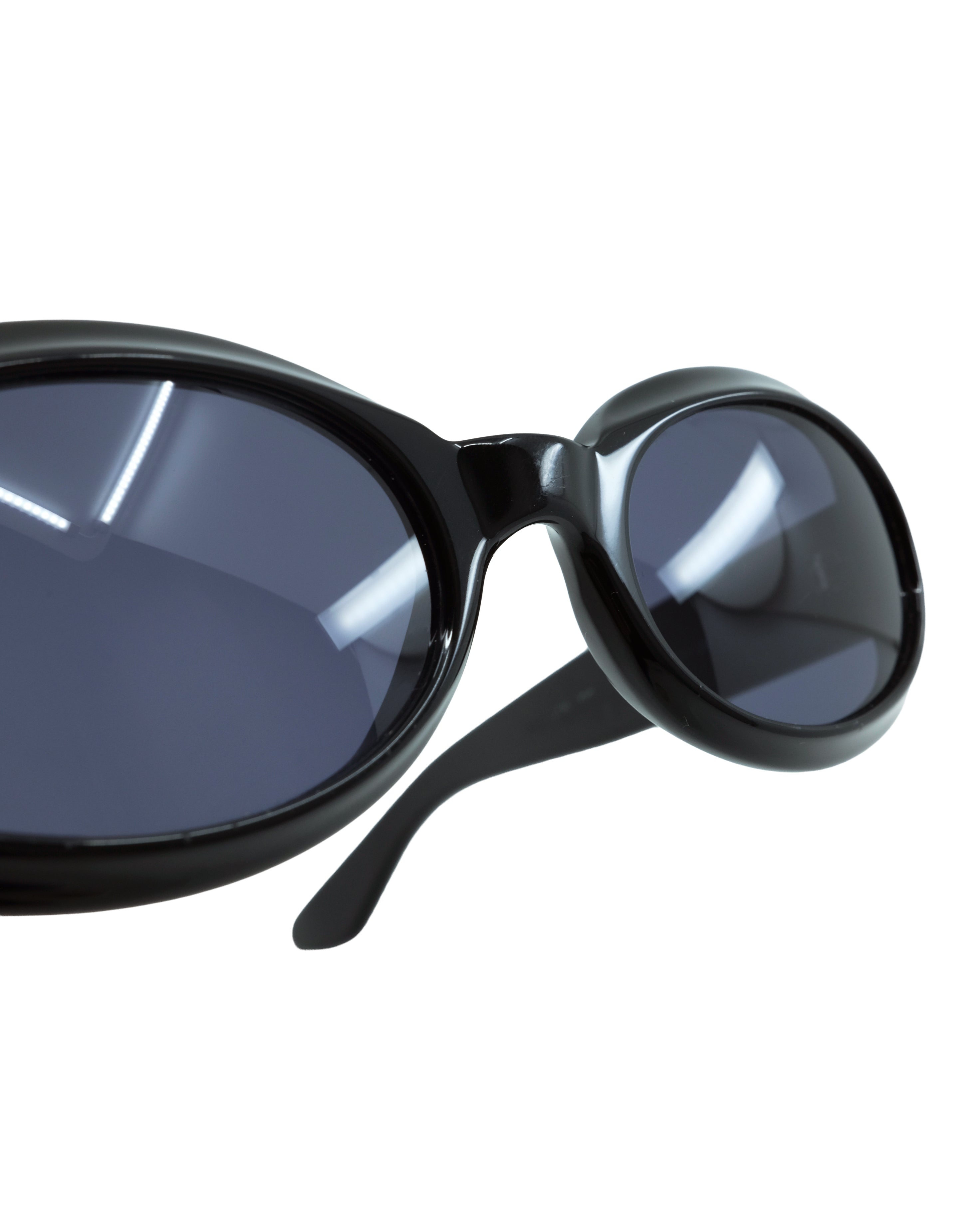 90'S GUCCI OVAL SUNGLASSES BLACK