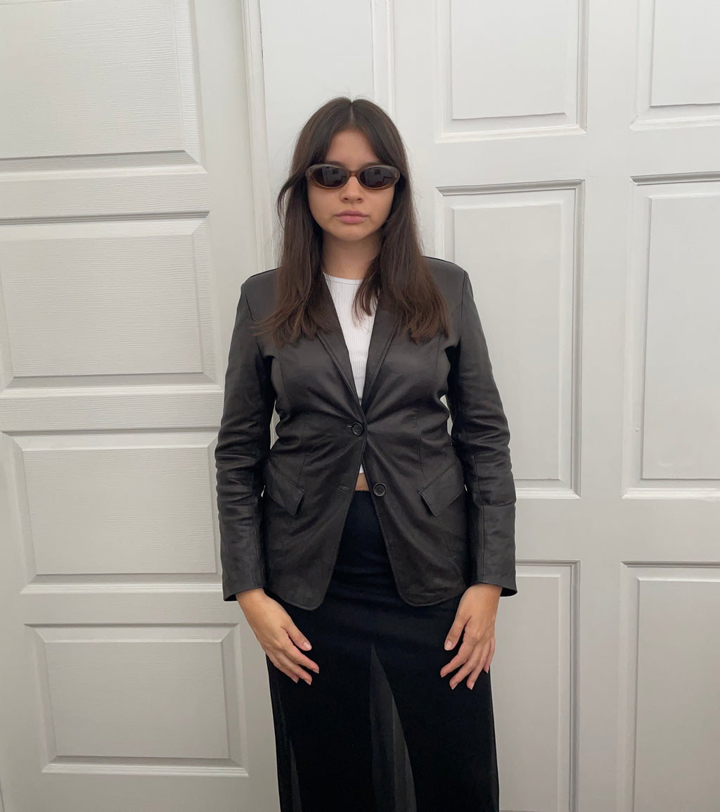 LEATHER BLAZER (S)