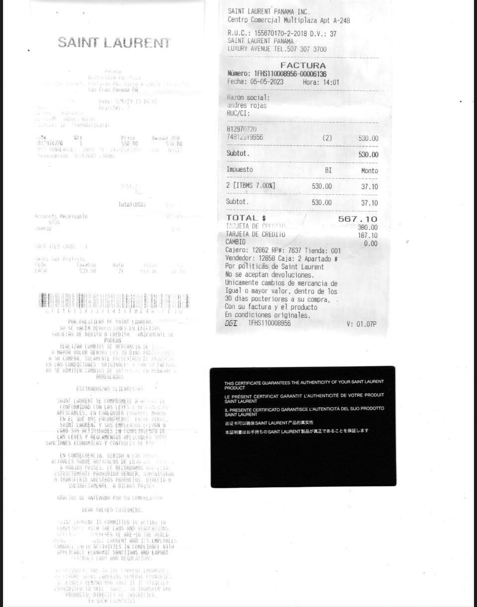 SAINT LAURENT SUNGLASSES SL607