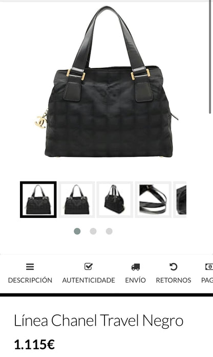 CHANEL TRAVEL LINE NYLON BAG