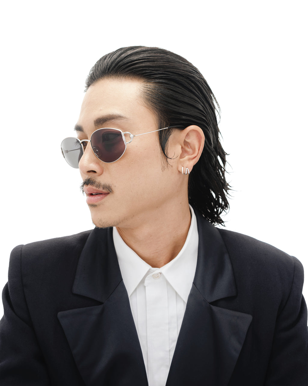 GUCCI SILVER METAL FRAME SUNGLASSES