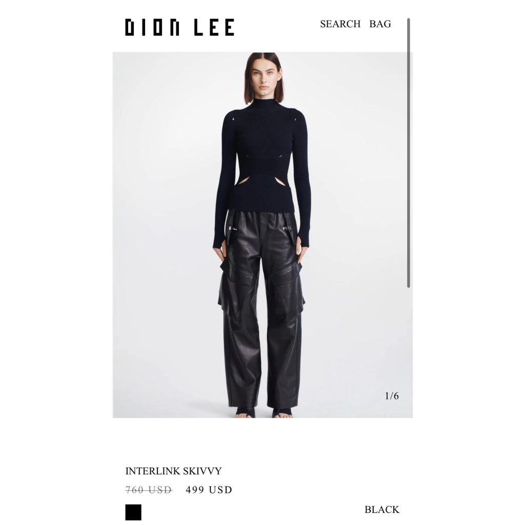 DION LEE INTERLINK SKIVVY (WHITE) S