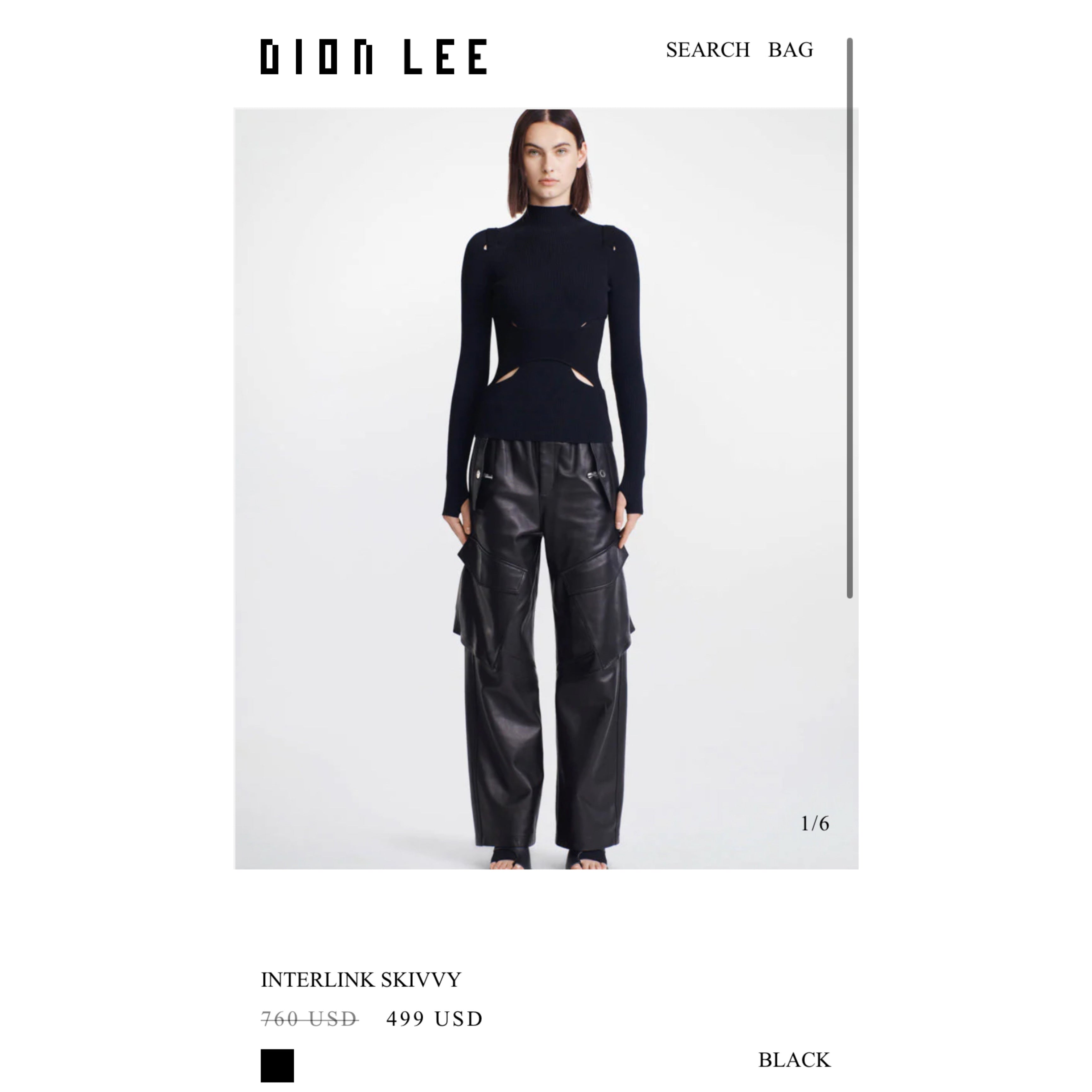 DION LEE INTERLINK SKIVVY (WHITE) S